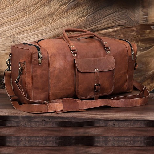 Leather bag travel luggage - bag, gym
