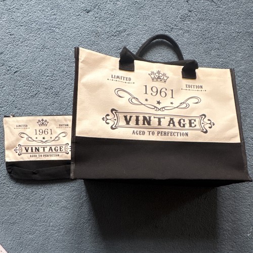 Canvas tote bag beige - bag, beige/black