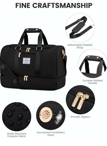 Lovevook black holdall travel
