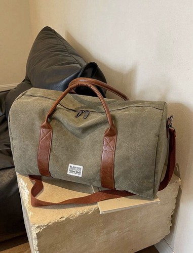 Vintage canvas duffel bag - vintage,