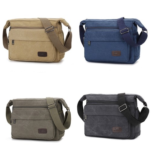 Men retro canvas bag - canvas, tote