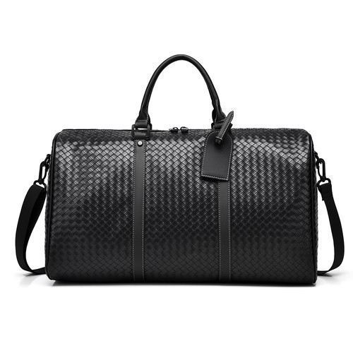 Duffle bag large black woven - bag,