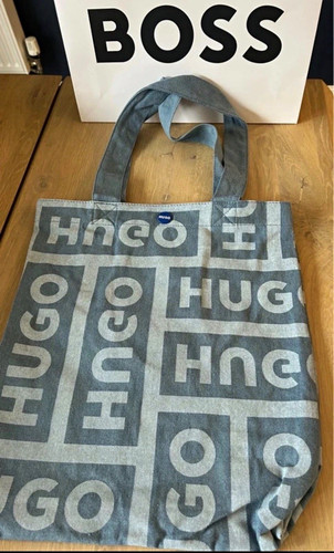 Hugo logo denim cotton - logo, tote