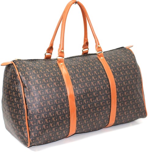 Faux leather gym holdall - leather,